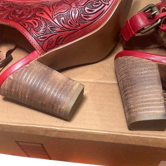 Myra Collandra Hand Tooled Booties Size 8 Western Sandals New w/Bag - Picture 6 of 11